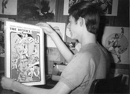 Alan Light with the original Fantucchio art for The Buyer's Guide #1!