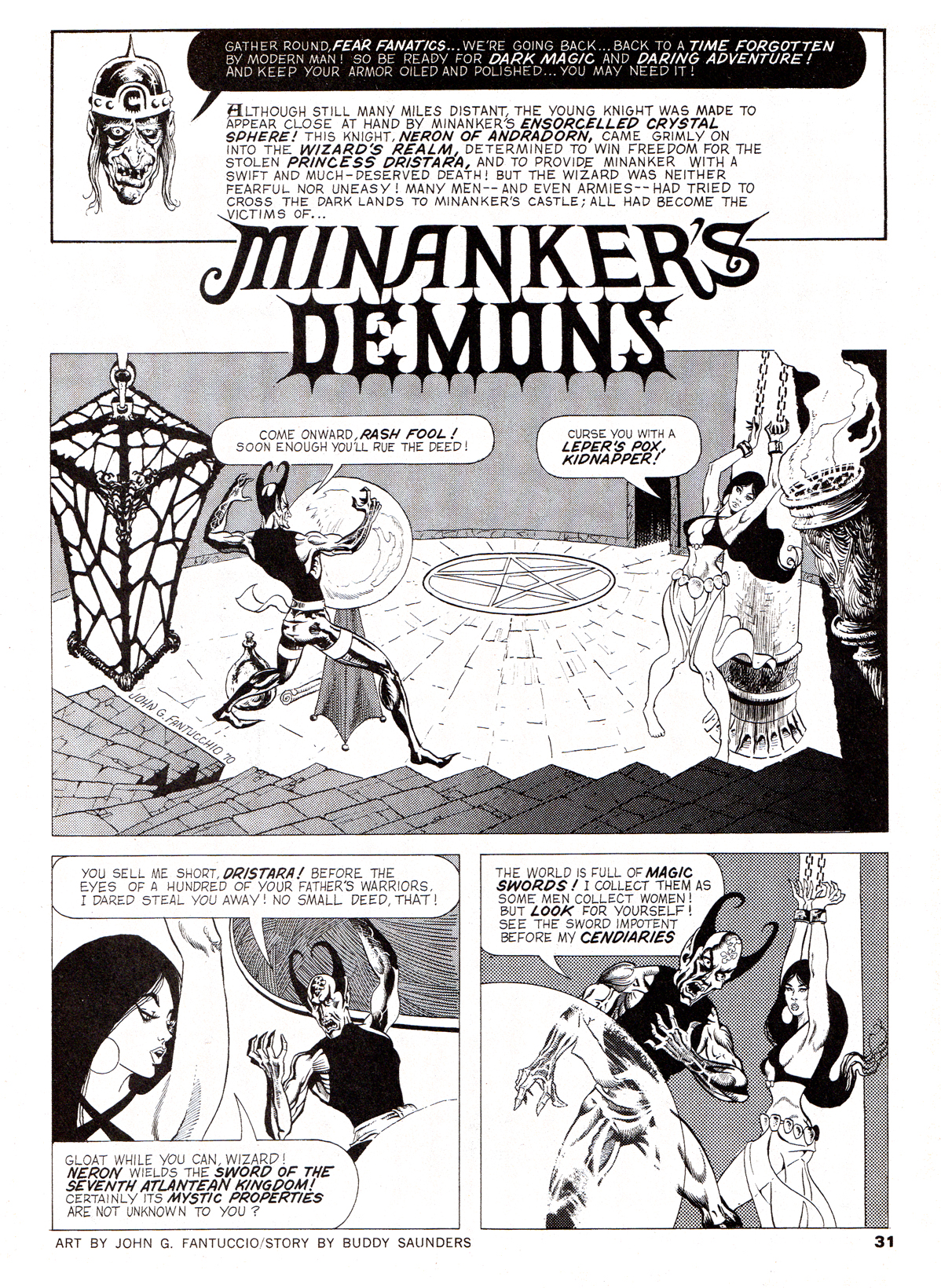 Creepy 34 ''Minanker's Demons'' by John G. Fantucchio