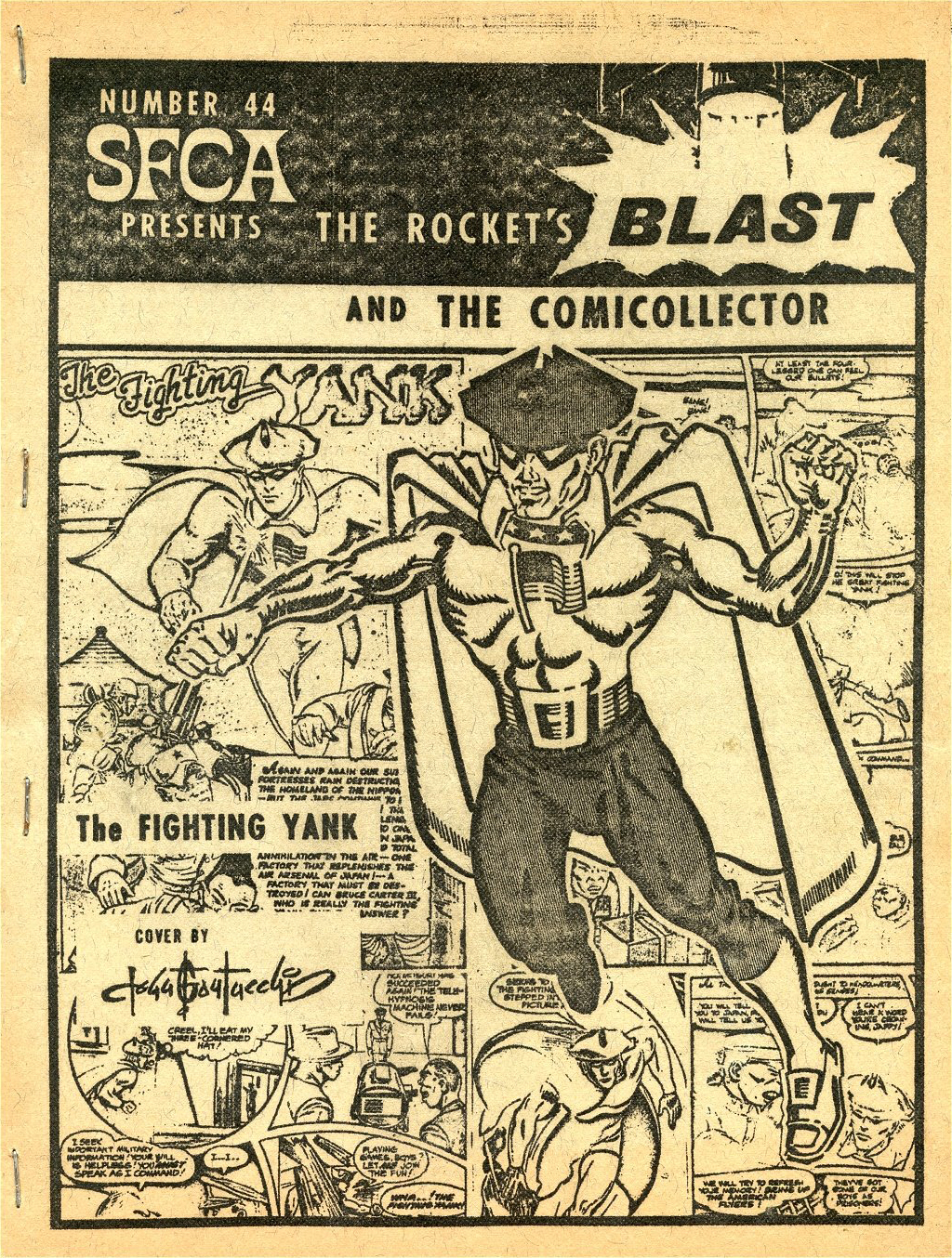 Rocket's Blast & The Comicollector 44: Fighting Yank cover by John G. Fantucchio