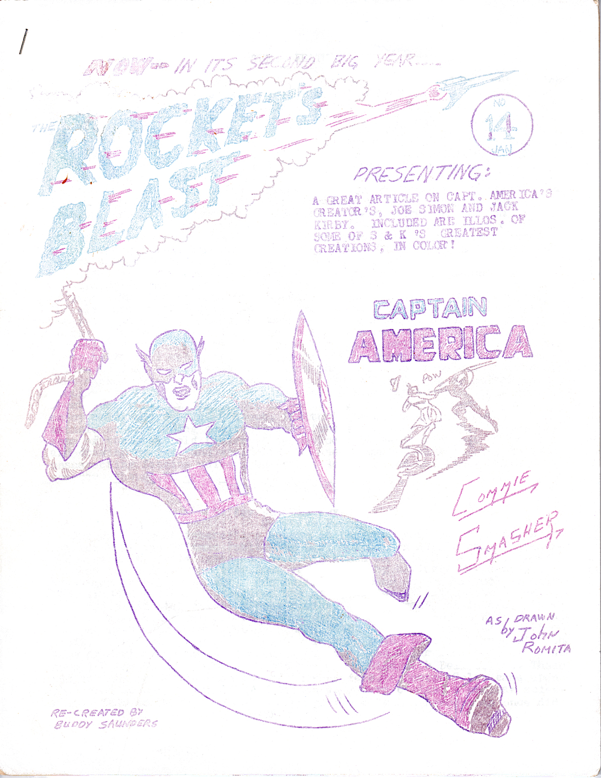 Rocket's Blast #14 with cover by Buddy Saunders